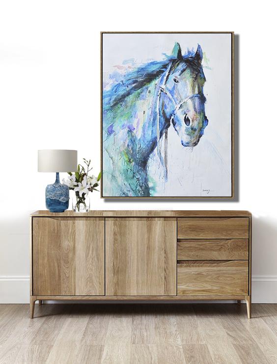 Vertical Abstract Horse Painting #LX59B